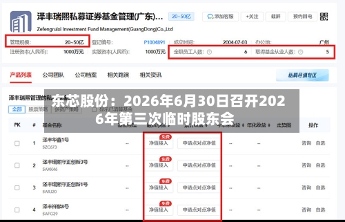 东芯股份:2026年6月30日召开2026年第三次临时股东会-第2张图片