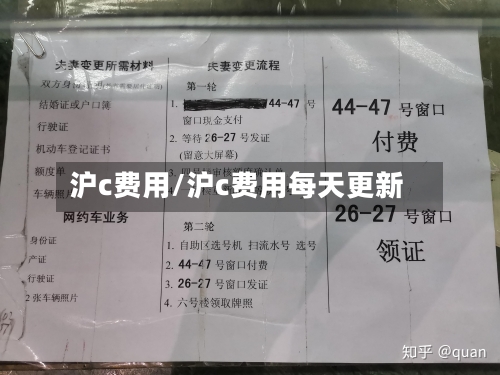 沪c费用/沪c费用每天更新