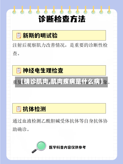【确诊肌肉,肌肉疾病是什么病】