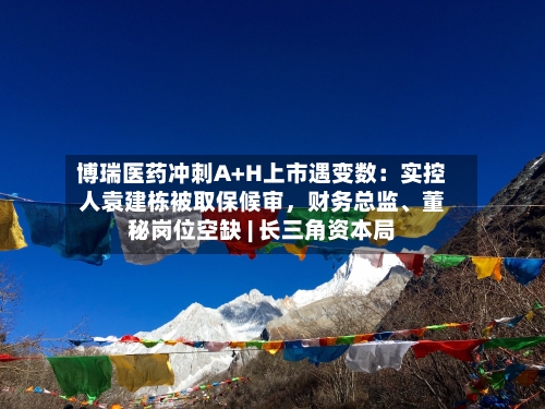 博瑞医药冲刺A+H上市遇变数：实控人袁建栋被取保候审	，财务总监、董秘岗位空缺 | 长三角资本局-第2张图片