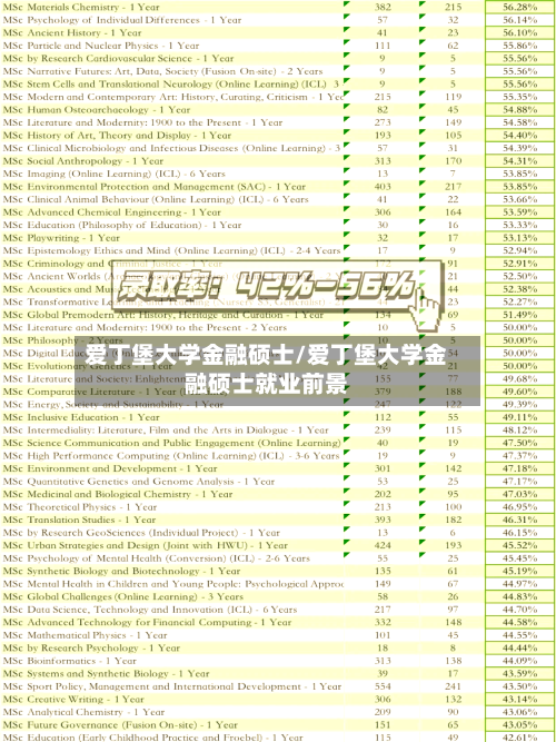爱丁堡大学金融硕士/爱丁堡大学金融硕士就业前景-第2张图片