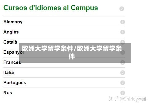 欧洲大学留学条件/欧洲大学留学条件-第2张图片