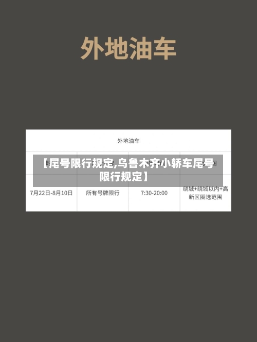 【尾号限行规定,乌鲁木齐小轿车尾号限行规定】