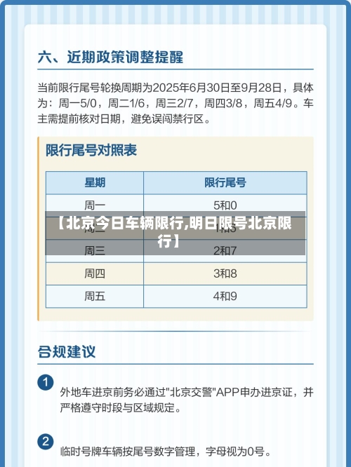 【北京今日车辆限行,明日限号北京限行】-第2张图片