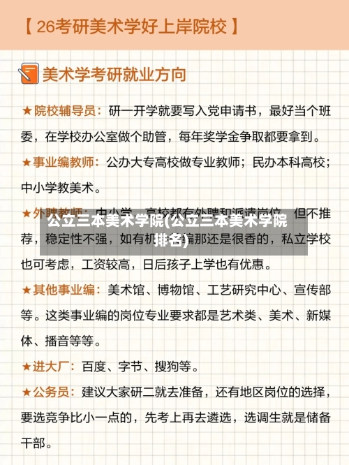 公立三本美术学院(公立三本美术学院排名)-第2张图片