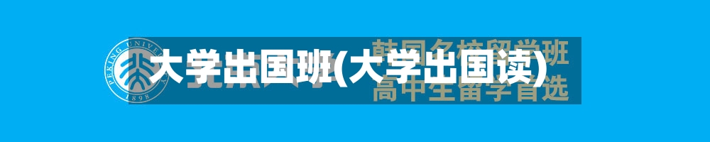 大学出国班(大学出国读)