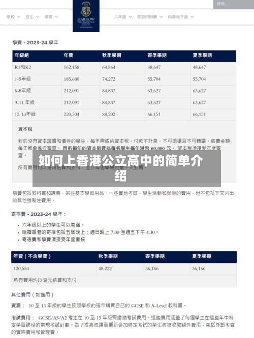 如何上香港公立高中的简单介绍