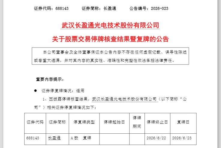 年内大涨300%！长盈通，明起复牌